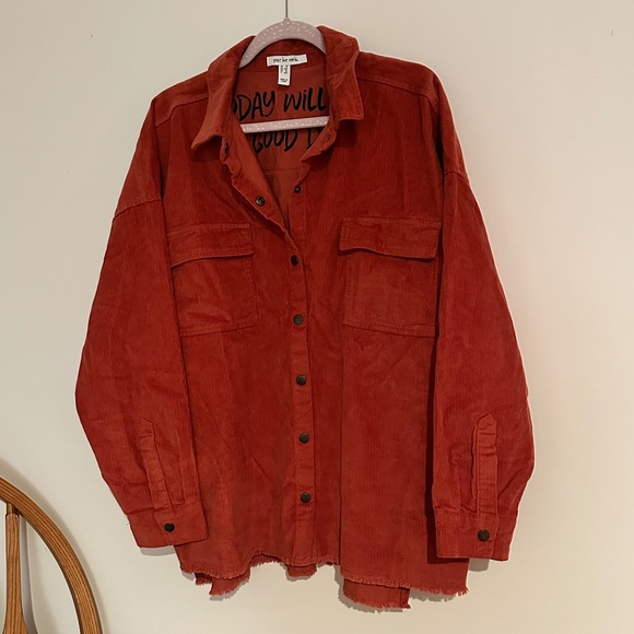 Peace Love World Jackets & Blazers - NWT PEACE LOVE WORLD CORD SHACKET/SHIRT 1x